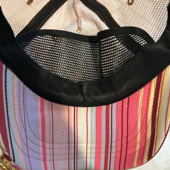 Vintage Y2K Pink Striped Von Dutch Patch Trucker Hat main image 4